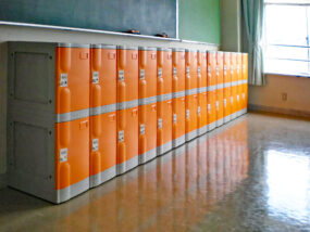 埼玉県の中学校に納品したフジプラロッカー