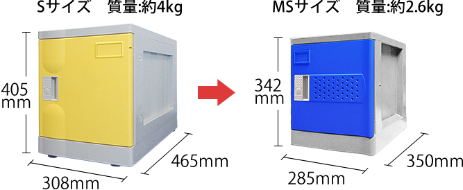 Sサイズミニロッカーとの比較